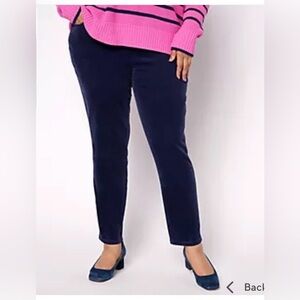 Belle by Kim Gravel Deep Blue Corduroy Pants